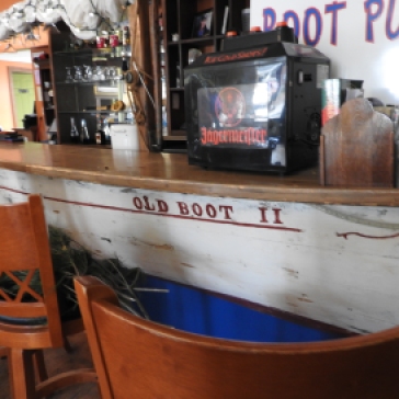 The old Boot Pub, the bar is made from half of an old boot named the old boot 11