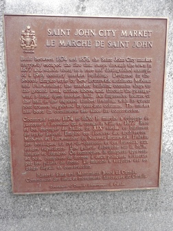 Saint John City Market National Historic Plaque
